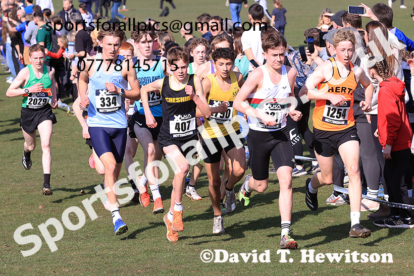Boys under-15s 2025 UK CAU Inter Counties Cross Country Champs., Wollaton Park, Nottingham. Photo: David T. Hewitson/Sports for All Pics